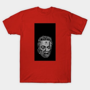 HEAD SHOT HORROR B&W (Bullet) T-Shirt